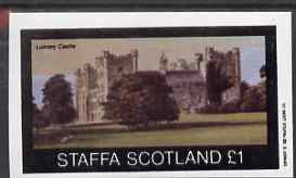 Staffa 1982 Stately Homes - Lumley Castle imperf souvenir sheet (£1 value) unmounted mint