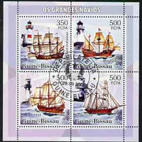 Guinea - Bissau 2006 Ships & Lighthouses perf sheetlet containing 4 values fine cto used