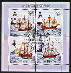 Guinea - Bissau 2006 Ships & Lighthouses perf sheetlet containing 4 values fine cto used