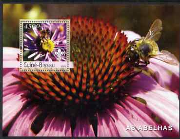 Guinea - Bissau 2003 Bees perf s/sheet containing 1 x 4500 value (with Scouts logo) unmounted mint Mi BL 446