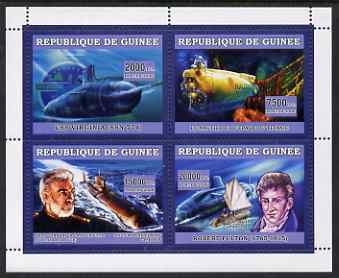 Guinea - Conakry 2006 Submarines perf sheetlet containing 4 values unmounted mint