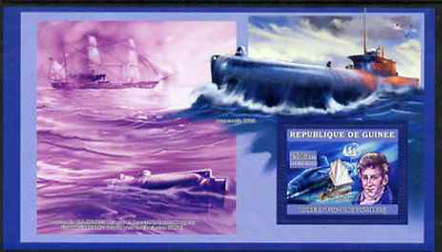 Guinea - Conakry 2006 Submarines perf s/sheet #4 containing 1 value (Robert Fulton & the Nautilus) unmounted mint