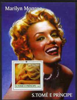 St Thomas & Prince Islands 2004 Marilyn Monroe perf s/sheet containing 1 value unmounted mint,Mi BL 518