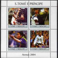 St Thomas & Prince Islands 2004 Athens Olympic Games perf sheetlet containing 4 values unmounted mint, Mi 2639-42