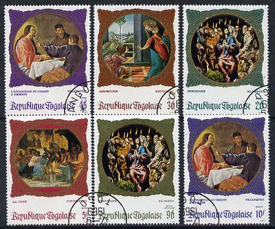 Togo 1969 Religious Paintings set of 6 cto used, SG 651-56*