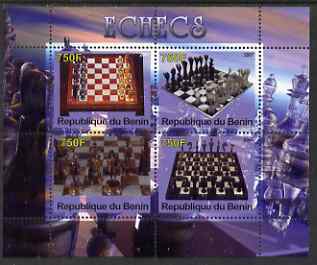 Benin 2007 Chess perf sheetlet containing 4 values unmounted mint