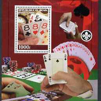 Benin 2008 Playing Cards & Gambling perf s/sheet containing 1 value (with Scout Logo) unmounted mint