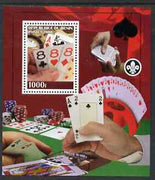 Benin 2008 Playing Cards & Gambling perf s/sheet containing 1 value (with Scout Logo) unmounted mint