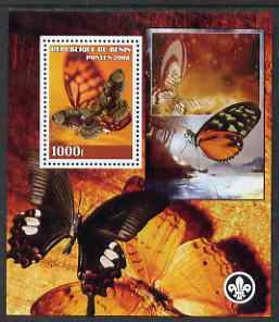 Benin 2008 Butterflies perf s/sheet containing 1 value (with Scout Logo) unmounted mint