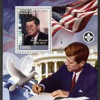 Benin 2008 John F Kennedy perf s/sheet containing 1 value (with Scout Logo) unmounted mint