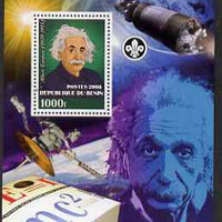 Benin 2008 Albert Einstein perf s/sheet containing 1 value (with Scout Logo) unmounted mint