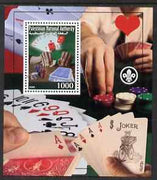 Palestine (PNA) 2008 Playing Cards & Gambling perf s/sheet containing 1 value (with Scout Logo) unmounted mint. Note this item is privately produced and is offered purely on its thematic appeal