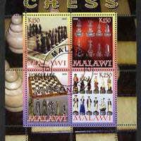 Malawi 2008 Chess perf sheetlet containing 4 values fine cto used