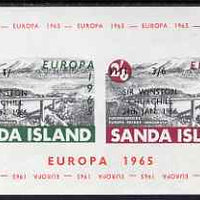 Sanda Island 1966 Churchill overprint & surcharge on 1965 Europa Bridge m/sheet, unmounted mint but slight wrinkles, Rosen S69