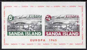 Sanda Island 1966 Churchill overprint & surcharge on 1965 Europa Bridge m/sheet, unmounted mint but slight wrinkles, Rosen S69