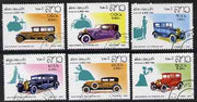 Laos 1982 Classic Cars perf set of 6 fine cto used, SG 599-604