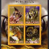 Malawi 2008 Bees imperf sheetlet containing 4 values unmounted mint