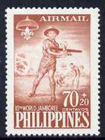 Philippines 1959 Tenth World Scout Jamboree 7c Model Airplane unmounted mint SG827