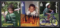 Mongolia 2002 Children & Sport perf set of 3 values unmounted mint, SG 2991-3