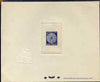 French Guiana 1947 Postage Due 1f ultramarine Epreuves deluxe proof sheet in issued colour with Official French Colonies impressed die stamp (from very limited printing) being the first item to feature a Frog, as SG D247