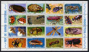 Equatorial Guinea 1978 Insects perf sheetlet containing 16 values fine cto used, Mi 1370-85