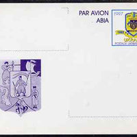 Ukraine 1997 40c postal stationery card showing various Heraldic icons very fine unused