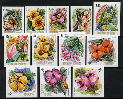 Guinea - Conakry 1974 Flowers perf set of 12 unmounted mint, SG 846-57 (Mi 688-99A)