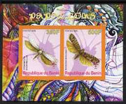 Benin 2008 Butterflies #2 imperf sheetlet containing 2 values each with Scout Logo, unmounted mint