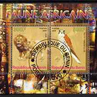 Benin 2008 African Fauna #2 perf sheetlet containing 2 values each with Scout Logo, fine cto used