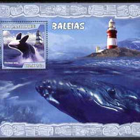 Mozambique 2007 Whales & Lighthouses perf souvenir sheet unmounted mint Yv 153