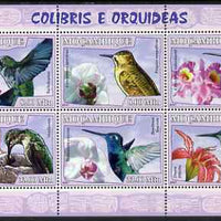 Mozambique 2007 Humming Birds & Orchids perf sheetlet containing 6 values unmounted mint Yv 2378-83