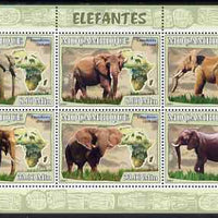 Mozambique 2007 Elephants perf sheetlet containing 6 values unmounted mint Yv 2408-13