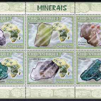 Mozambique 2007 Minerals #1 perf sheetlet containing 6 values unmounted mint Yv 2444-49