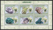 Mozambique 2007 Minerals #1 perf sheetlet containing 6 values unmounted mint Yv 2444-49