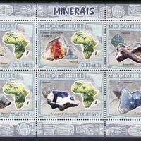 Mozambique 2007 Minerals #2 perf sheetlet containing 6 values unmounted mint Yv 2450-55