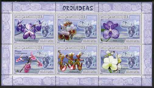 Mozambique 2007 Orchids perf sheetlet containing 6 values unmounted mint Yv 2452-67