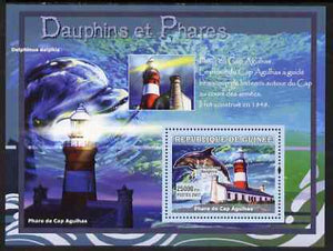 Guinea - Conakry 2007 Dolphins & Lighthouses perf souvenir sheet #1 unmounted mint Yv 540