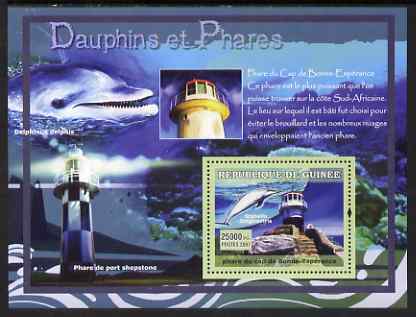 Guinea - Conakry 2007 Dolphins & Lighthouses perf souvenir sheet #3 unmounted mint Yv 542