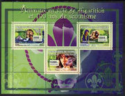 Guinea - Conakry 2007 Endangered Animals & Scouts perf sheetlet containing 3 values unmounted mint Yv 2966-68