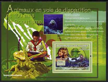 Guinea - Conakry 2007 Endangered Animals & Scouts perf souvenir sheet #1 unmounted mint Yv 570