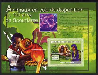 Guinea - Conakry 2007 Endangered Animals & Scouts perf souvenir sheet #2 unmounted mint Yv 571