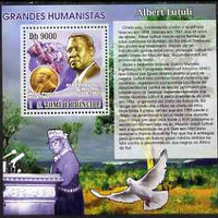 St Thomas & Prince Islands 2007 Great Humanitarians - Albert Lutuli perf deluxe s/sheet containing 1 value unmounted mint