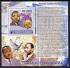 St Thomas & Prince Islands 2007 Great Humanitarians - Martin Luther King Jr perf deluxe s/sheet containing 1 value unmounted mint