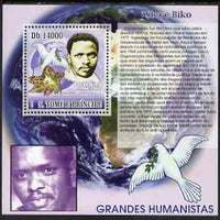 St Thomas & Prince Islands 2007 Great Humanitarians - Steve Biko perf deluxe s/sheet containing 1 value unmounted mint