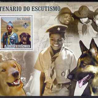 St Thomas & Prince Islands 2007 Scout Centenary & Dogs perf s/sheet containing 1 value unmounted mint