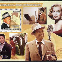 St Thomas & Prince Islands 2008 10th Death Anniversary of Frank Sinatra perf s/sheet containing 1 value unmounted mint