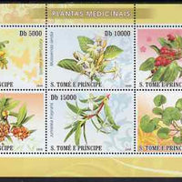 St Thomas & Prince Islands 2008 Medicinal Plants perf sheetlet containing 6 values unmounted mint