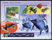 St Thomas & Prince Islands 2008 Frogs perf s/sheet containing 1 value unmounted mint