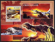 St Thomas & Prince Islands 2008 Crocodiles perf s/sheet containing 1 value unmounted mint