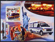 St Thomas & Prince Islands 2008 Ambulances of USA - Red Cross perf s/sheet containing 1 value unmounted mint